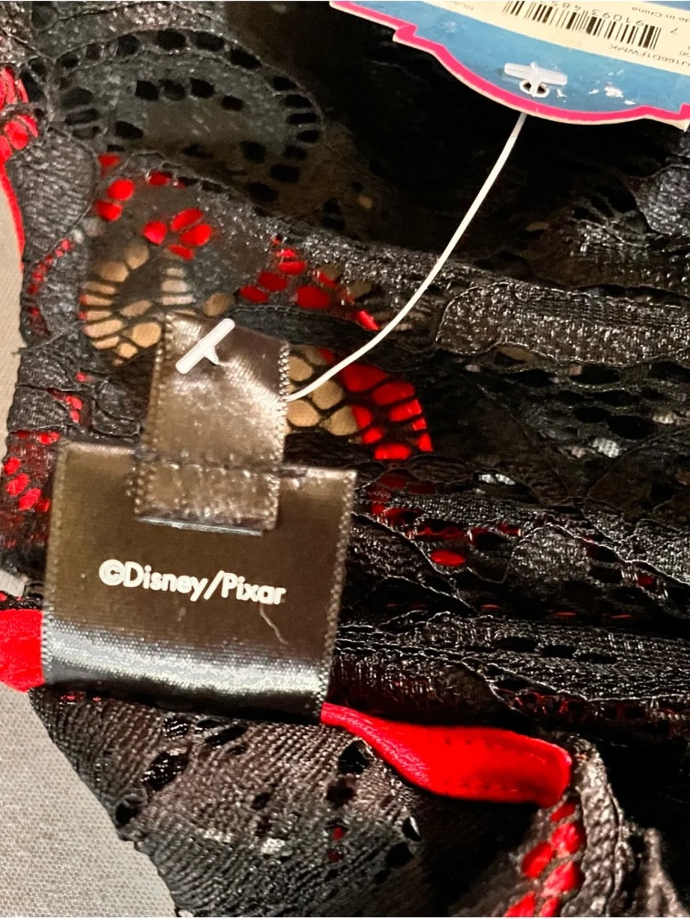 Disney Red Dress with Black Lace Overlay - Sleeveless A-Line